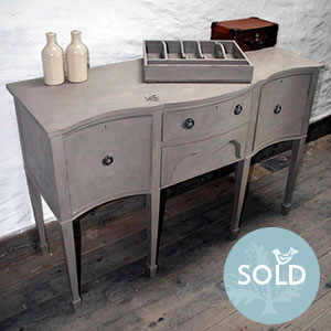 Pedran hand painted shabby chic Serpentine Sideboard/Dresser
