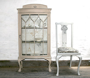 Pedran hand painted shabby chic Display Cabinet or China cabinet