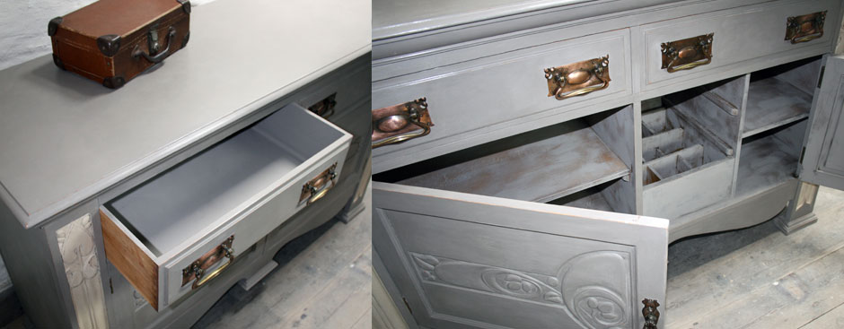 Pedran hand painted Arts and Crafts Sideboard/dresser