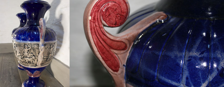 Pedran Vintage Finds - Majolica Urns